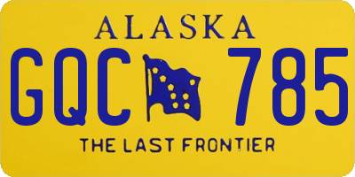AK license plate GQC785