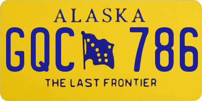 AK license plate GQC786