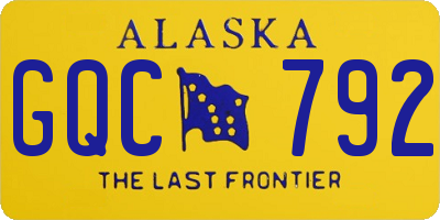 AK license plate GQC792
