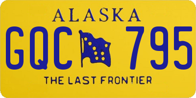 AK license plate GQC795