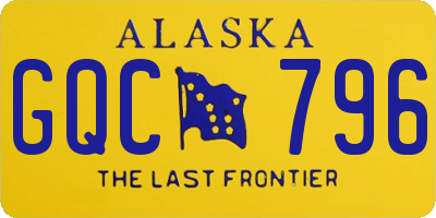 AK license plate GQC796