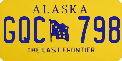 AK license plate GQC798