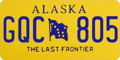 AK license plate GQC805