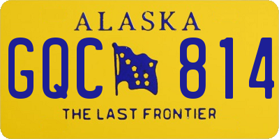 AK license plate GQC814