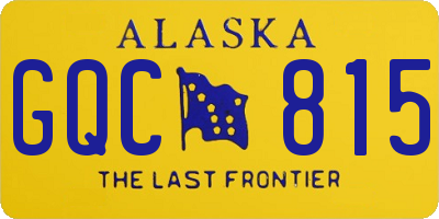 AK license plate GQC815