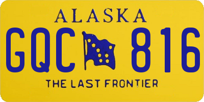AK license plate GQC816