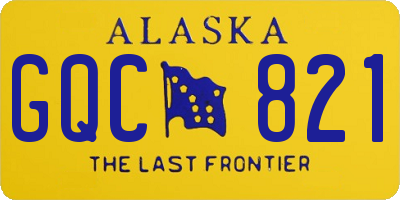 AK license plate GQC821