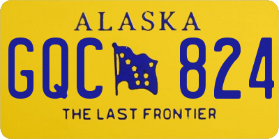 AK license plate GQC824