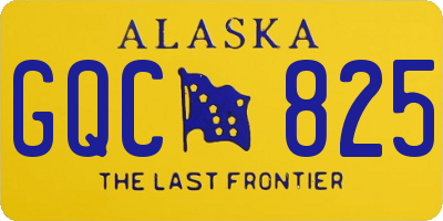 AK license plate GQC825