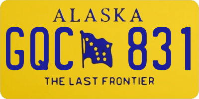 AK license plate GQC831