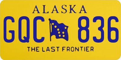 AK license plate GQC836