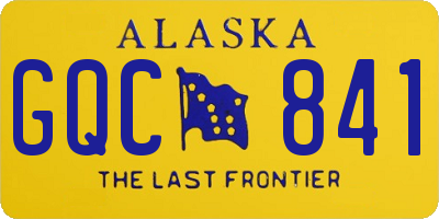 AK license plate GQC841