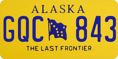 AK license plate GQC843