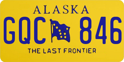 AK license plate GQC846