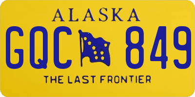 AK license plate GQC849