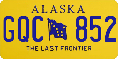 AK license plate GQC852