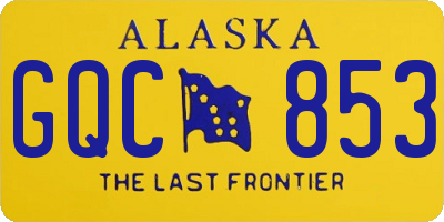 AK license plate GQC853