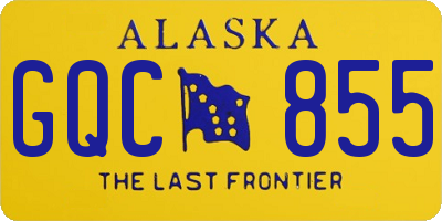 AK license plate GQC855