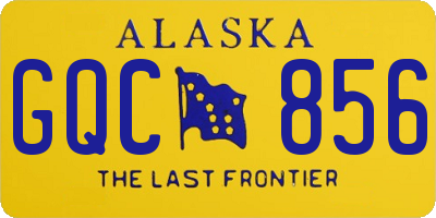 AK license plate GQC856