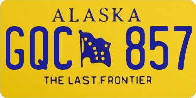 AK license plate GQC857