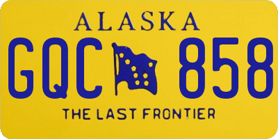 AK license plate GQC858