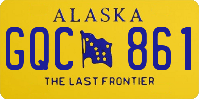 AK license plate GQC861