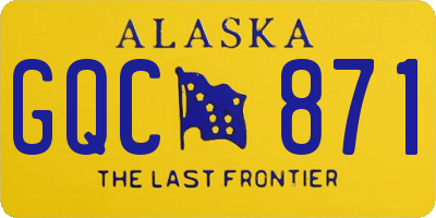 AK license plate GQC871