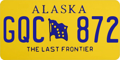 AK license plate GQC872