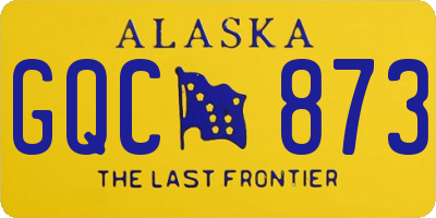 AK license plate GQC873