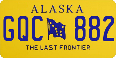 AK license plate GQC882