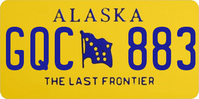 AK license plate GQC883