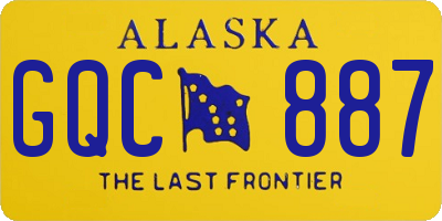 AK license plate GQC887
