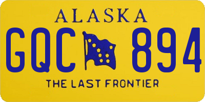 AK license plate GQC894