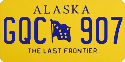 AK license plate GQC907