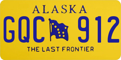 AK license plate GQC912