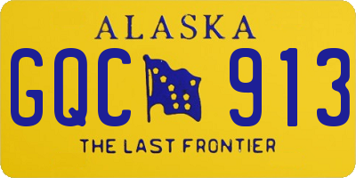 AK license plate GQC913