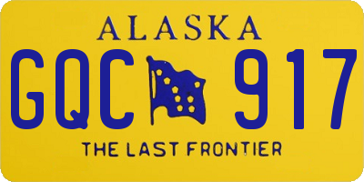 AK license plate GQC917