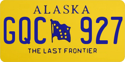 AK license plate GQC927
