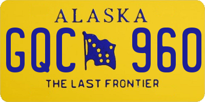 AK license plate GQC960