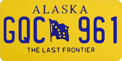 AK license plate GQC961