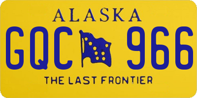 AK license plate GQC966