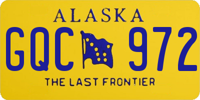 AK license plate GQC972