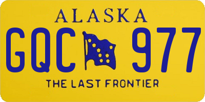 AK license plate GQC977