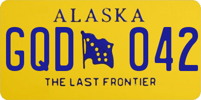 AK license plate GQD042