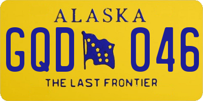 AK license plate GQD046