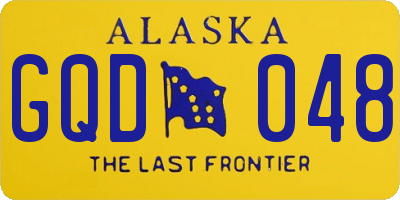 AK license plate GQD048