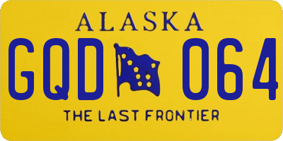 AK license plate GQD064