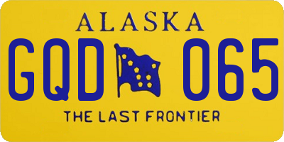 AK license plate GQD065