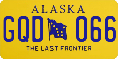 AK license plate GQD066