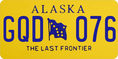 AK license plate GQD076